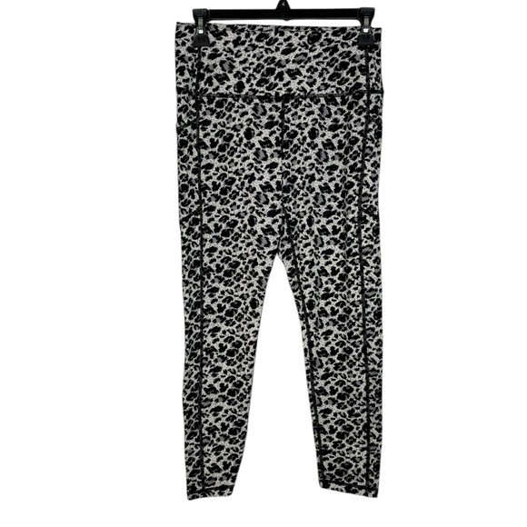 ZYIA Active White Black Grey Cheetah Print High Waist Active Leggings 12 Workout - Picture 1 of 12